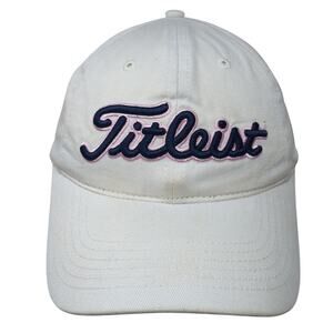 Fitleist FJ Slideback Baseball Cap White One Size Adjustable Embroidered 6 Panel